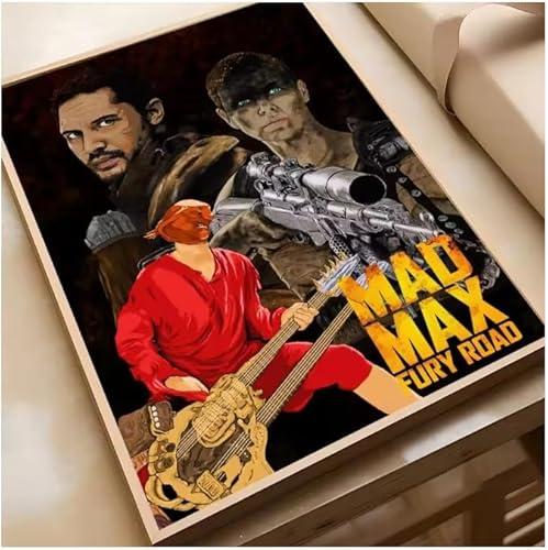Poster Mad Max Classic Film Vintage Poster Wandkunst Bilder Leinwanddruck Wohnkultur 50 * 70Cm Rahmenlos von PUCHENGP
