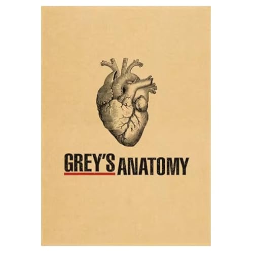 Poster Plakat Grey's Anatomy Vintage TV-Poster Drucke und Poster Wand Kunst Bilder Leinwand Malerei Home Decor 50 * 70cm rahmenlos von PUCHENGP