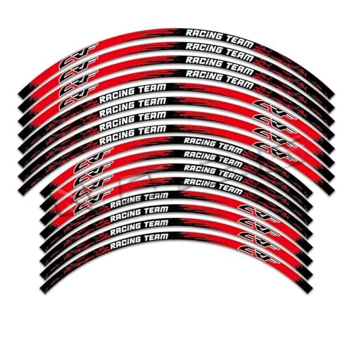 Für Honda CRF450R CRF300L CRF250R CRF400RX CRF 125 150 Radaufkleber Reflektierende Felgenaufkleber Streifenband (Farbe : A1, Size : Front21 Rear19) von PUCIO