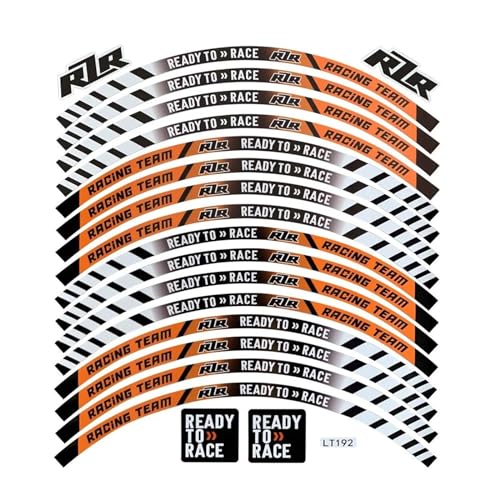 Für KTM Duke 125 200 250 390 690 790 890 990 1290 RC 125 390 Rad Reifen Aufkleber Reflektierende 17" Felgenband Aufkleber(Farbe:2A) von PUCIO
