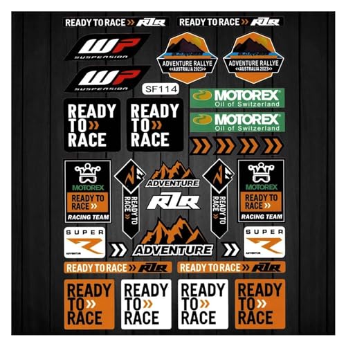 Für KTM RC8 Duke 125 390 690 790 890 990 1290 Adventure EXC 300 Sxf Reflektierende Aufkleber Aufkleber Zubehör Wasserdicht(Farbe:2A) von PUCIO