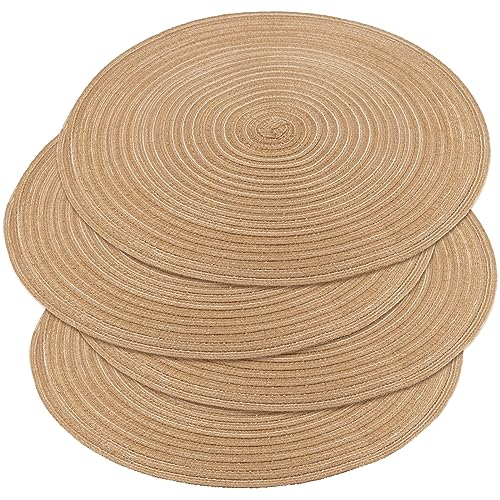 PUCSIQ 4 Stücke Runde Platzsets, Größe 36cm Durchmesser Runde Tischsets Baumwolle Abwaschbar Rund Hitzebeständig Platzdeckchen für Küchen Tische Partydekorationen Hochzeiten PUCSIQ 4 Stücke Runde Platzsets, Größe 36cm Durchmesser Runde Tischsets Baumwolle Abwaschbar Rund Hitzebeständig Platzdeckchen für Küchen Tische Partydekorationen Hochzeiten von PUCSIQ