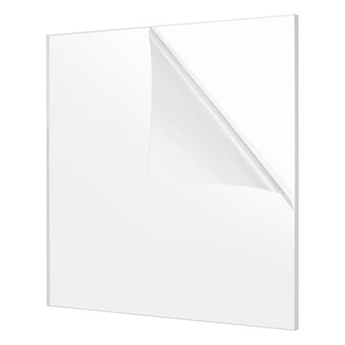 PUCSIQ Acrylglas Platte 30 x 30cm, 10mm Acrylplatte Transparent, Acryl Kunststoffplatte, Klare Acrylplatten für Schilder, Gemälde, DIY-Projekte, Basteln von PUCSIQ