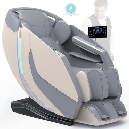 PUDO 4D Massagesessel Massagestuhl Ganzkörpermassage: Massagesessel mit Wärmefunktion Massage Stuhl Massage Chair - Beige von PUDO