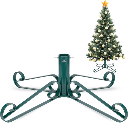PUDO Christbaumständer Weihnachtsbaumständer für Künstlichen Weihnachtsbaum: Künstlicher Baum Ständer für Kunstbaum Halter Metall - bis 250cm Grace Christmas Tree Stand Grün von PUDO