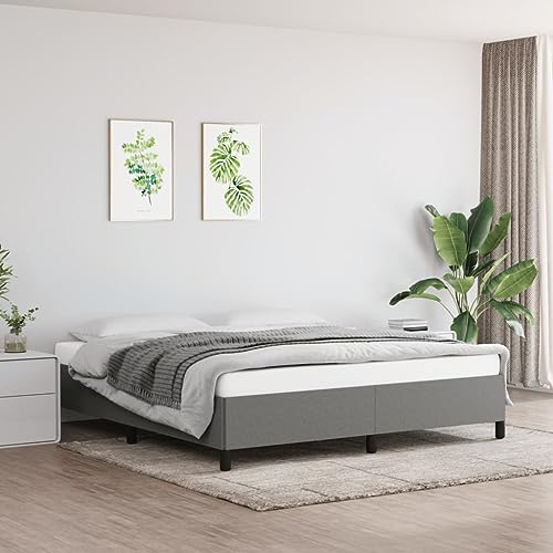 PUEOSZX Bettgestell Federstützbasis Schlafzimmer Dekor Inneneinrichtung Elegantes und praktisches Design Dunkelgrau 203x183x35 cm PUEOSZX Bettgestell Federstützbasis Schlafzimmer Dekor Inneneinrichtung Elegantes und praktisches Design Dunkelgrau 203x183x35 cm von PUEOSZX