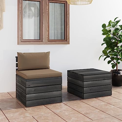 PUEOSZX Gartenmöbel-Set für den Außenbereich, 2-teiliges Möbel-Set mit Tisch und Maulwurf Kissen, Outdoor-Möbel für Terrasse, Garten oder Wohnzimmer, modulares Design von PUEOSZX