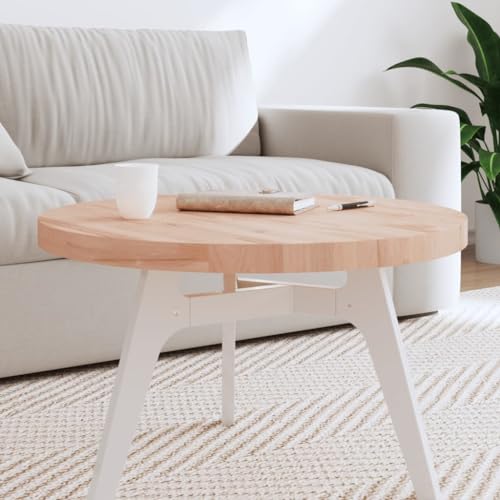 PUEOSZX Multifunktionale Arbeitsplatte aus glattem Kunststoff, rund, für Servicebänke, Werkbänke oder Schreibtische, klassisches Design, hellbraun, 70 x 4 cm von PUEOSZX
