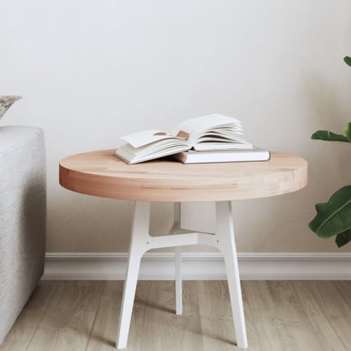 PUEOSZX Multifunktionale Arbeitsplatte aus glattem Material, runde Ersatzplatte für Servicebänke, Werkbänke oder Schreibtische, klassisches Design, hellbraun, 50 x 4 cm PUEOSZX Multifunktionale Arbeitsplatte aus glattem Material, runde Ersatzplatte für Servicebänke, Werkbänke oder Schreibtische, klassisches Design, hellbraun, 50 x 4 cm von PUEOSZX