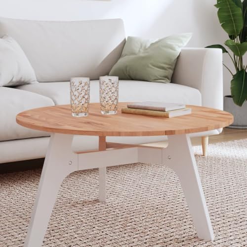 PUEOSZX Multifunktionale glatte Arbeitsplatte für Arbeitsplatten, runde Ersatzplatte für Servicebänke oder Schreibtische, klassisches Design, Braun, 80 x 1,5 cm von PUEOSZX