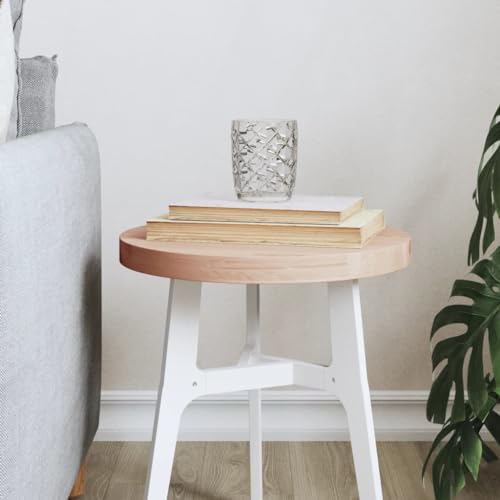 PUEOSZX Multifunktionale glatte Arbeitsplatte für Arbeitsplatten, runde Ersatzplatte für Servicebänke oder Schreibtische, klassisches Design, hellbraun, 30 x 2,5 cm von PUEOSZX