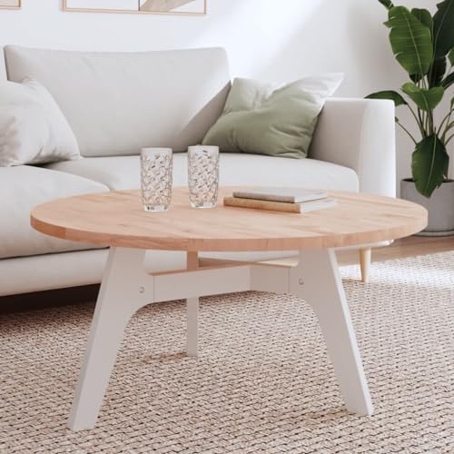 PUEOSZX Multifunktionale glatte Arbeitsplatte für Arbeitsplatten, runde Ersatzplatte für Servicebänke oder Schreibtische, klassisches Design, hellbraun, 90 x 2,5 cm von PUEOSZX