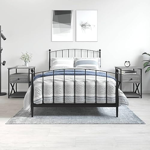 PUEOSZX Nachttisch Betttisch 2 Stück Multifunktionale Inneneinrichtung Seitenschrank für Wohnzimmer Schlafzimmer oder Studie Einfaches und kompaktes Design Sonoma Grau 40x42x55cm PUEOSZX Nachttisch Betttisch 2 Stück Multifunktionale Inneneinrichtung Seitenschrank für Wohnzimmer Schlafzimmer oder Studie Einfaches und kompaktes Design Sonoma Grau 40x42x55cm von PUEOSZX