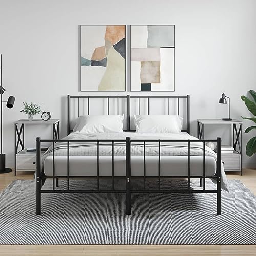 PUEOSZX Nachttisch Betttisch 2 Stück Multifunktionale Inneneinrichtung Seitenschrank für Wohnzimmer Schlafzimmer oder Studie Einfaches und kompaktes Design Sonoma Grau 50x41x65cm von PUEOSZX
