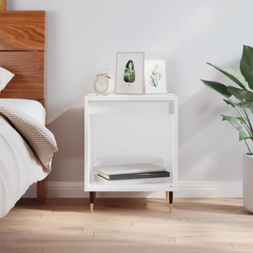 PUEOSZX Nachttisch Betttisch Inneneinrichtung Multifunktionaler seitlicher Schrank für Schlafzimmer Wohnzimmer oder Studie Einfaches und kompaktes Design Weiß glänzend 40x35x50 cm PUEOSZX Nachttisch Betttisch Inneneinrichtung Multifunktionaler seitlicher Schrank für Schlafzimmer Wohnzimmer oder Studie Einfaches und kompaktes Design Weiß glänzend 40x35x50 cm von PUEOSZX