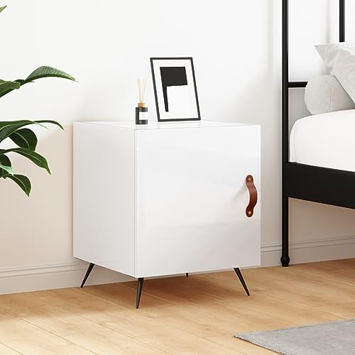 PUEOSZX Nachttisch Betttisch Inneneinrichtung Multifunktionaler seitlicher Schrank für Schlafzimmer Wohnzimmer oder Studie Einfaches und kompaktes Design Weiß glänzend 40x40x50 cm PUEOSZX Nachttisch Betttisch Inneneinrichtung Multifunktionaler seitlicher Schrank für Schlafzimmer Wohnzimmer oder Studie Einfaches und kompaktes Design Weiß glänzend 40x40x50 cm von PUEOSZX