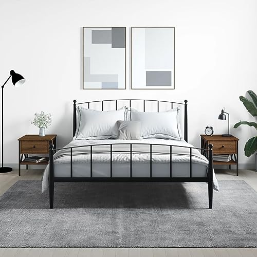 PUEOSZX Nachttisch Betttisch Multifunktional Inneneinrichtung Seitenschrank 2 Stück für Wohnzimmer Schlafzimmer oder Studie Einfaches und kompaktes Design Eiche Braun 40x42x45cm PUEOSZX Nachttisch Betttisch Multifunktional Inneneinrichtung Seitenschrank 2 Stück für Wohnzimmer Schlafzimmer oder Studie Einfaches und kompaktes Design Eiche Braun 40x42x45cm von PUEOSZX