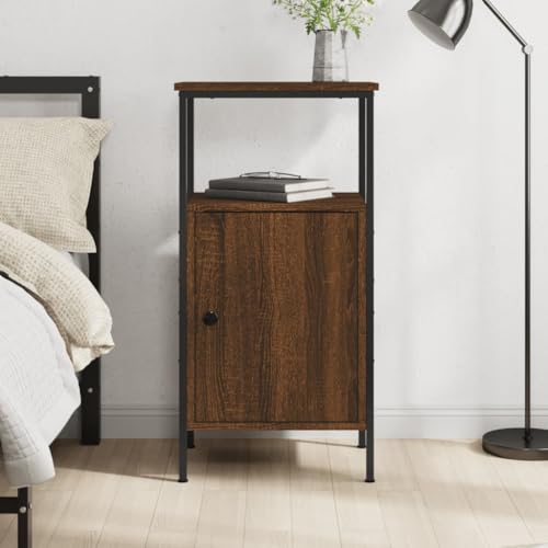PUEOSZX Nachttisch Multifunktionaler Betttisch Inneneinrichtung Seitlicher Schrank für Wohnzimmer Schlafzimmer oder Arbeitszimmer Einfaches und kompaktes Design Eiche Braun 41 x 31 x 80 cm von PUEOSZX
