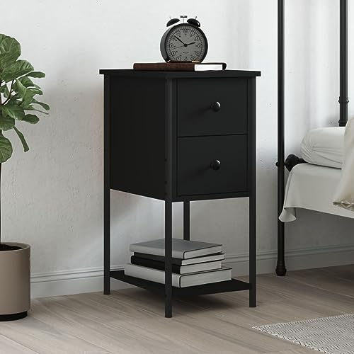 PUEOSZX Nachttisch Multifunktionaler Betttisch Inneneinrichtung Seitlicher Schrank für Wohnzimmer Schlafzimmer oder Studie Einfaches und kompaktes Design Schwarz 32x42x70cm von PUEOSZX