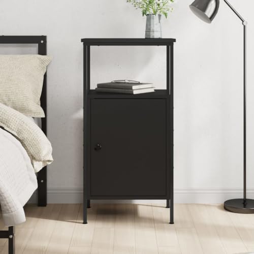 PUEOSZX Nachttisch Multifunktionaler Betttisch Inneneinrichtung Seitlicher Schrank für Wohnzimmer Schlafzimmer oder Studie Einfaches und kompaktes Design Schwarz 41x31x80 cm von PUEOSZX