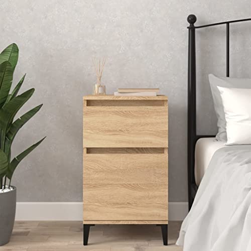 PUEOSZX Nachttisch für Schlafzimmer, Stauraum, Betttisch, aus Holz, seitliche Schränke, Heimdekoration, Schlafzimmer-Möbel, platzsparendes Design, Sonoma-Eiche, 40 x 35 x 70 cm von PUEOSZX