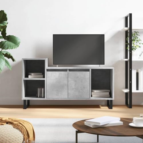 PUEOSZX TV-Schrank Multimedia-Möbel für den Innenbereich, TV-Ständer, seitlicher Couchtisch, klassisches und elegantes Design, Betongrau, 100 x 35 x 55 cm PUEOSZX TV-Schrank Multimedia-Möbel für den Innenbereich, TV-Ständer, seitlicher Couchtisch, klassisches und elegantes Design, Betongrau, 100 x 35 x 55 cm von PUEOSZX