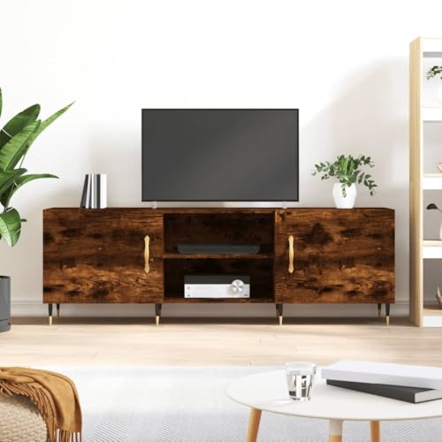 PUEOSZX TV-Schrank Multimedia-Möbel für den Innenbereich, TV-Ständer, seitlicher Couchtisch, klassisches und elegantes Design, Rauch-Eiche, 150 x 30 x 50 cm PUEOSZX TV-Schrank Multimedia-Möbel für den Innenbereich, TV-Ständer, seitlicher Couchtisch, klassisches und elegantes Design, Rauch-Eiche, 150 x 30 x 50 cm von PUEOSZX