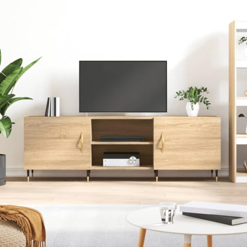 PUEOSZX TV-Schrank Multimedia-Möbel für den Innenbereich, TV-Ständer, seitlicher Couchtisch, klassisches und elegantes Design, Sonoma-Eiche, 150 x 30 x 50 cm PUEOSZX TV-Schrank Multimedia-Möbel für den Innenbereich, TV-Ständer, seitlicher Couchtisch, klassisches und elegantes Design, Sonoma-Eiche, 150 x 30 x 50 cm von PUEOSZX