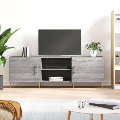 PUEOSZX TV-Schrank Multimedia-Möbel für den Innenbereich, seitlicher Couchtisch, TV-Stand, klassisches und elegantes Design, Sonoma-Grau, 150 x 30 x 50 cm PUEOSZX TV-Schrank Multimedia-Möbel für den Innenbereich, seitlicher Couchtisch, TV-Stand, klassisches und elegantes Design, Sonoma-Grau, 150 x 30 x 50 cm von PUEOSZX