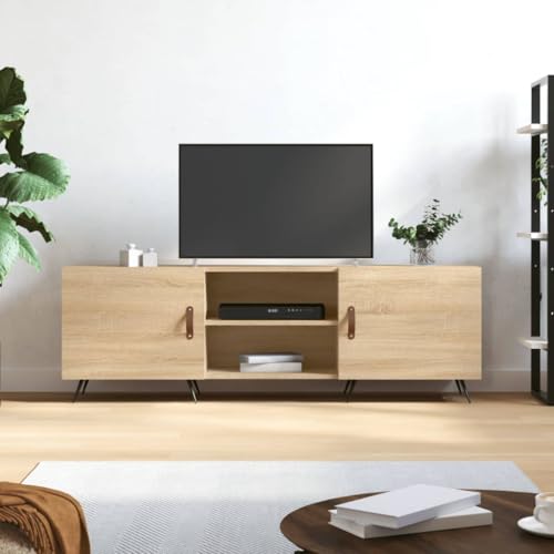 PUEOSZX TV-Schrank Multimedia-Ständer TV-Möbel für den Innenbereich, seitlicher Couchtisch, klassisches und elegantes Design, Sonoma-Eiche, 150 x 30 x 50 cm PUEOSZX TV-Schrank Multimedia-Ständer TV-Möbel für den Innenbereich, seitlicher Couchtisch, klassisches und elegantes Design, Sonoma-Eiche, 150 x 30 x 50 cm von PUEOSZX