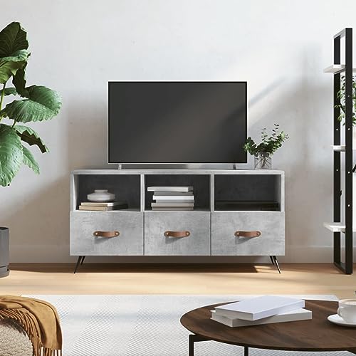 PUEOSZX TV-Schrank Multimedia Stand TV Armario Beistelltisch Couchtisch Innenmöbel klassisches und elegantes Design Betongrau 102 x 36 x 50 cm PUEOSZX TV-Schrank Multimedia Stand TV Armario Beistelltisch Couchtisch Innenmöbel klassisches und elegantes Design Betongrau 102 x 36 x 50 cm von PUEOSZX