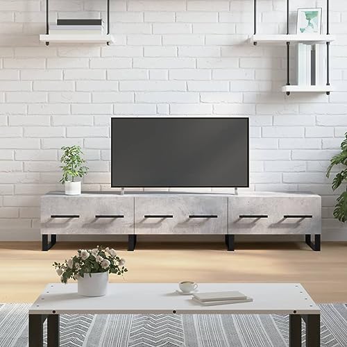 PUEOSZX TV-Schrank Multimedia Stand TV Armario Beistelltisch Couchtisch Innenmöbel klassisches und elegantes Design Betongrau 150 x 36 x 30 cm PUEOSZX TV-Schrank Multimedia Stand TV Armario Beistelltisch Couchtisch Innenmöbel klassisches und elegantes Design Betongrau 150 x 36 x 30 cm von PUEOSZX