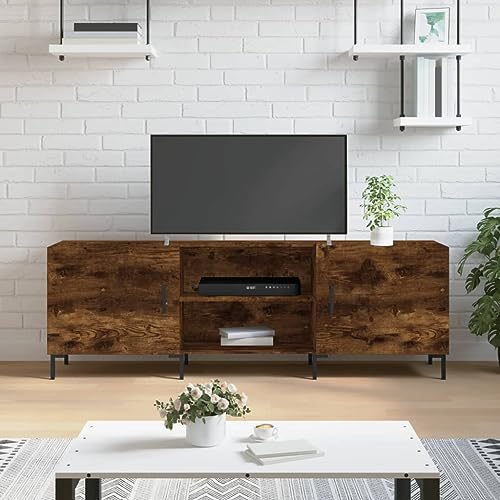 PUEOSZX TV-Schrank Multimedia Stand TV Armario Beistelltisch Couchtisch Innenmöbel klassisches und elegantes Design Eiche Rauchgrau 150 x 30 x 50 cm PUEOSZX TV-Schrank Multimedia Stand TV Armario Beistelltisch Couchtisch Innenmöbel klassisches und elegantes Design Eiche Rauchgrau 150 x 30 x 50 cm von PUEOSZX