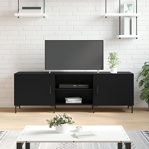 PUEOSZX TV-Schrank Multimedia Stand TV Armario Beistelltisch Couchtisch Innenmöbel klassisches und elegantes Design Schwarz 150 x 30 x 50 cm PUEOSZX TV-Schrank Multimedia Stand TV Armario Beistelltisch Couchtisch Innenmöbel klassisches und elegantes Design Schwarz 150 x 30 x 50 cm von PUEOSZX