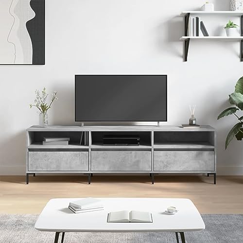 PUEOSZX TV-Schrank TV-Möbel Multimedia-Armario Beistelltisch Couchtisch Innenmöbel klassisches und elegantes Design Betongrau 150 x 30 x 44,5 cm PUEOSZX TV-Schrank TV-Möbel Multimedia-Armario Beistelltisch Couchtisch Innenmöbel klassisches und elegantes Design Betongrau 150 x 30 x 44,5 cm von PUEOSZX