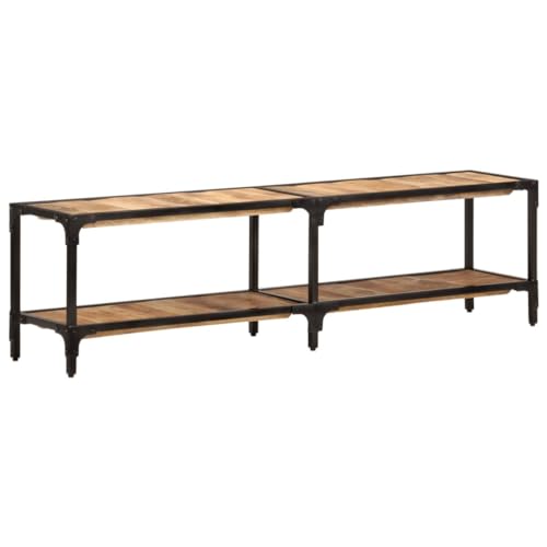 PUEOSZX TV-Schrank TV-Möbel Multimedia-Armario Beistelltisch Couchtisch Innenmöbel klassisches und elegantes Design Braun und Schwarz 150 x 30 x 41 cm von PUEOSZX