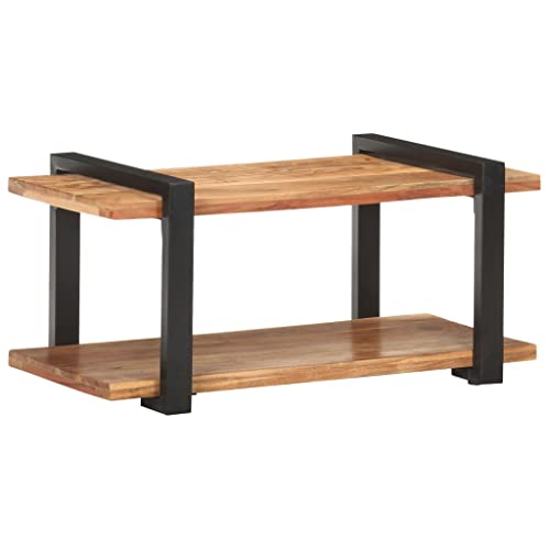 PUEOSZX TV-Schrank TV-Möbel Multimedia-Armario Beistelltisch Couchtisch Innenmöbel klassisches und elegantes Design Braun und Schwarz 90 x 40 x 40 cm von PUEOSZX