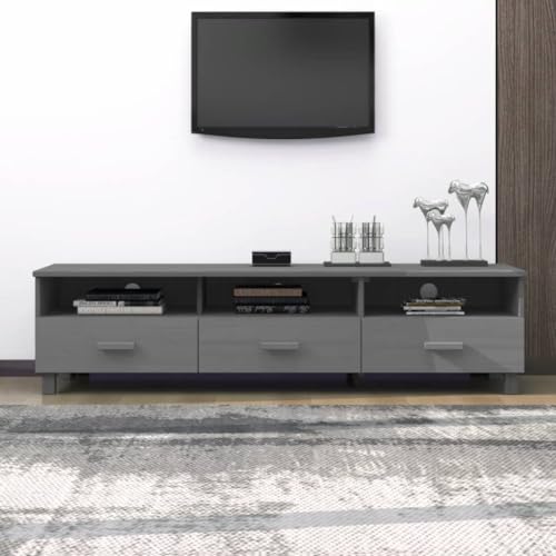 PUEOSZX TV-Schrank TV-Möbel Multimedia-Armario Beistelltisch Couchtisch Innenmöbel klassisches und elegantes Design Dunkelgrau 158 x 40 x 40 cm von PUEOSZX