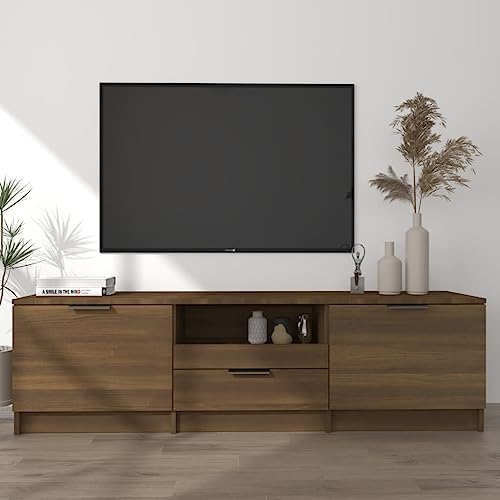 PUEOSZX TV-Schrank TV-Ständer Multimedia-Möbel seitlicher Beistelltisch Couchtisch Innenmöbel klassisches und elegantes Design Eiche Braun 140 x 35 x 40 cm PUEOSZX TV-Schrank TV-Ständer Multimedia-Möbel seitlicher Beistelltisch Couchtisch Innenmöbel klassisches und elegantes Design Eiche Braun 140 x 35 x 40 cm von PUEOSZX