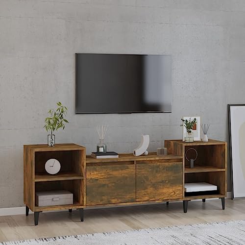 PUEOSZX TV-Schrank TV-Ständer Multimedia-Möbel seitlicher Beistelltisch Couchtisch Innenmöbel klassisches und elegantes Design Eiche Rauchgrau 160 x 35 x 55 cm PUEOSZX TV-Schrank TV-Ständer Multimedia-Möbel seitlicher Beistelltisch Couchtisch Innenmöbel klassisches und elegantes Design Eiche Rauchgrau 160 x 35 x 55 cm von PUEOSZX