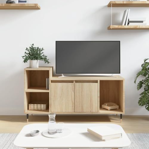 PUEOSZX TV-Schrank für Innenräume, Multimedia-Möbel, seitlicher Couchtisch, klassisches und elegantes Design, TV-Ständer, Sonoma-Eiche, 100 x 35 x 55 cm PUEOSZX TV-Schrank für Innenräume, Multimedia-Möbel, seitlicher Couchtisch, klassisches und elegantes Design, TV-Ständer, Sonoma-Eiche, 100 x 35 x 55 cm von PUEOSZX