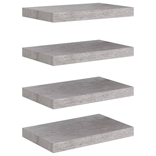 PUEOSZX Wandregal Ausstellungsregale 4 Stück Hängeregal Wandregal Lagerregal für Wohnzimmer Schlafzimmer oder Badezimmer Minimalistisches Design Grau Beton 40 x 23 x 3,8 cm PUEOSZX Wandregal Ausstellungsregale 4 Stück Hängeregal Wandregal Lagerregal für Wohnzimmer Schlafzimmer oder Badezimmer Minimalistisches Design Grau Beton 40 x 23 x 3,8 cm von PUEOSZX
