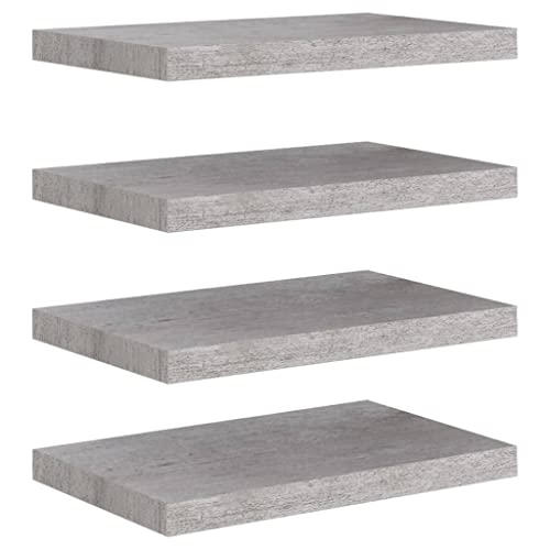 PUEOSZX Wandregal Ausstellungsregale 4 Stück Hängeregal Wandregal Lagerregal für Wohnzimmer Schlafzimmer oder Badezimmer Minimalistisches Design Grau Zement 50 x 23 x 3,8 cm PUEOSZX Wandregal Ausstellungsregale 4 Stück Hängeregal Wandregal Lagerregal für Wohnzimmer Schlafzimmer oder Badezimmer Minimalistisches Design Grau Zement 50 x 23 x 3,8 cm von PUEOSZX