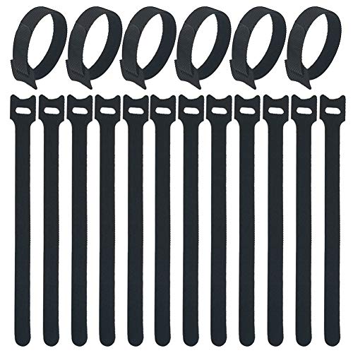 PUERHUACI Kabelbinder, 100 Stück, Schwarz, Nylon, Releasable, 200 mm x 12 mm PUERHUACI Kabelbinder, 100 Stück, Schwarz, Nylon, Releasable, 200 mm x 12 mm von PUERHUACI