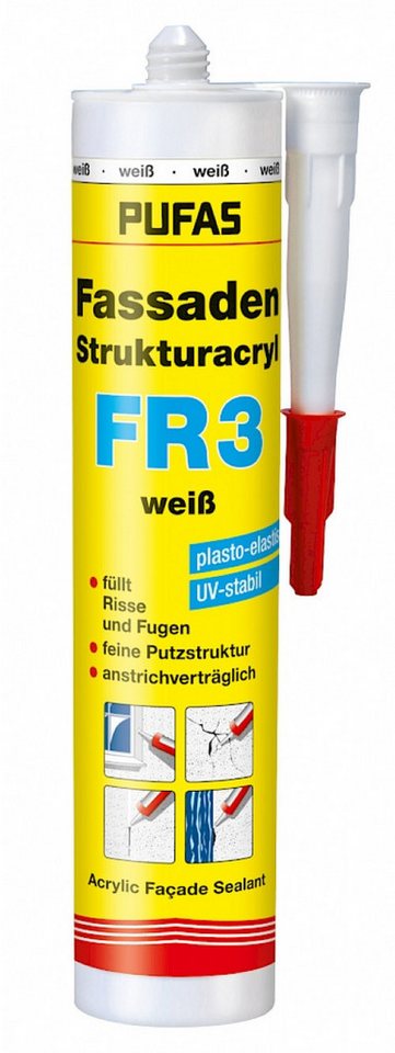 PUFAS Maleracryl PUFAS Fassaden Strukturacryl FR 3 weiss 310 ml PUFAS Maleracryl PUFAS Fassaden Strukturacryl FR 3 weiss 310 ml von PUFAS