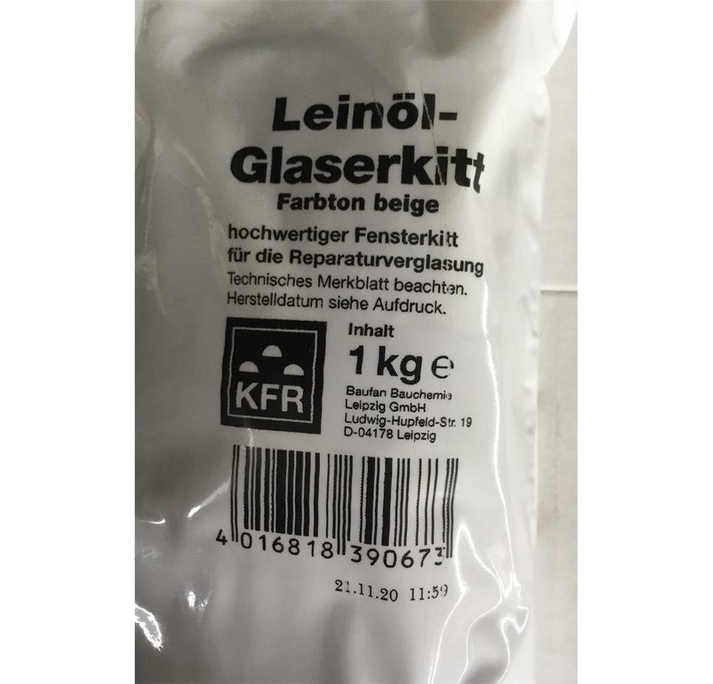 PUFAS Spachtelmasse Baufan Leinöl-Glaserkitt, Beige 1 kg von PUFAS