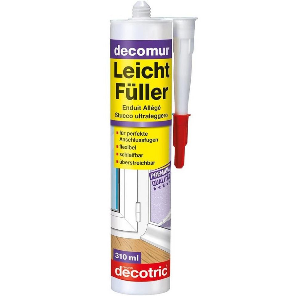 PUFAS Spachtelmasse decomur Leichtfüller Weiss Kartusche, 310 ml von PUFAS