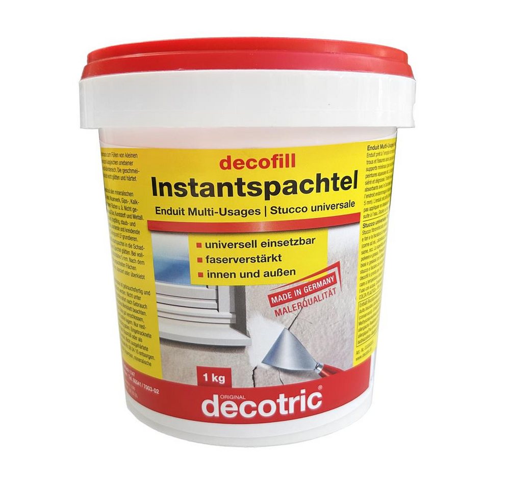 PUFAS Spachtelmasse decotric decofill Instantspachtel, 1 kg, für Innen und Außen von PUFAS