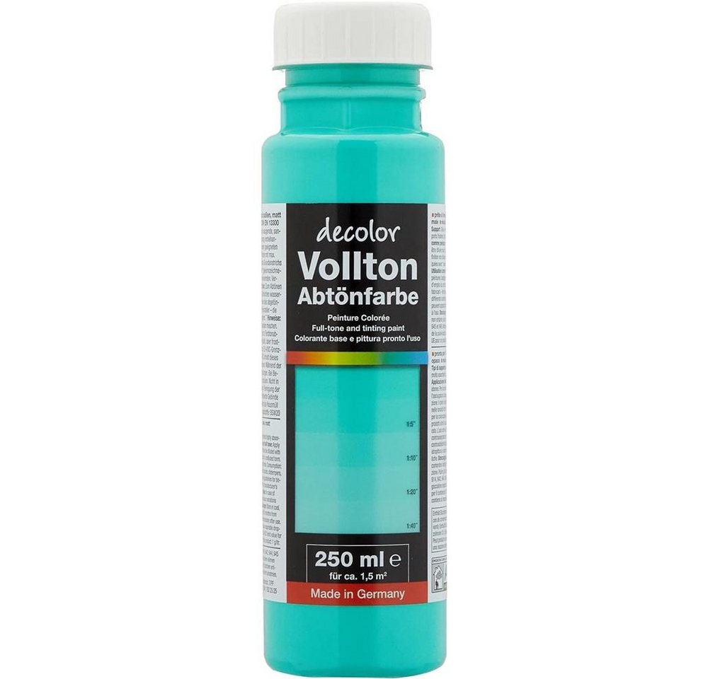 PUFAS Vollton- und Abtönfarbe decolor Abtönfarbe, Mint 250 ml von PUFAS