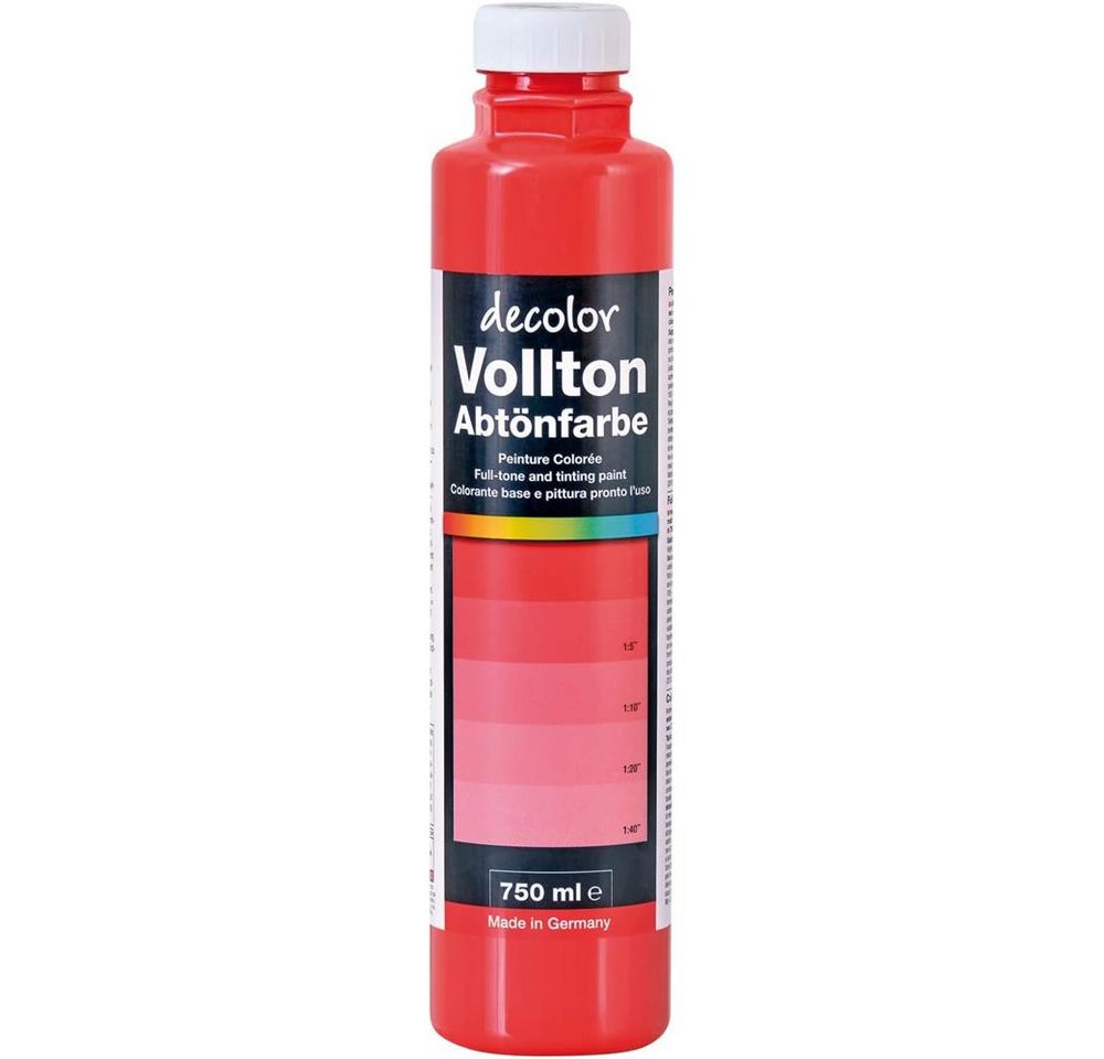 PUFAS Vollton- und Abtönfarbe decolor Abtönfarbe, Signalrot 750 ml von PUFAS